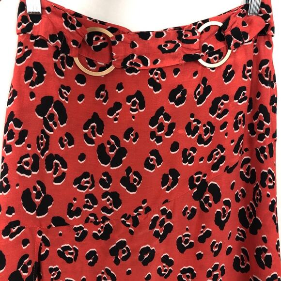 NWT Suboo Zanzibar Animal Print Belted Midi Skirt Beach Pool Resort Casual Sz 6 - Picture 8 of 12